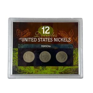 American Coin Treasures 3pc Coin Set 12 Decades of United States Nickels: 1910s